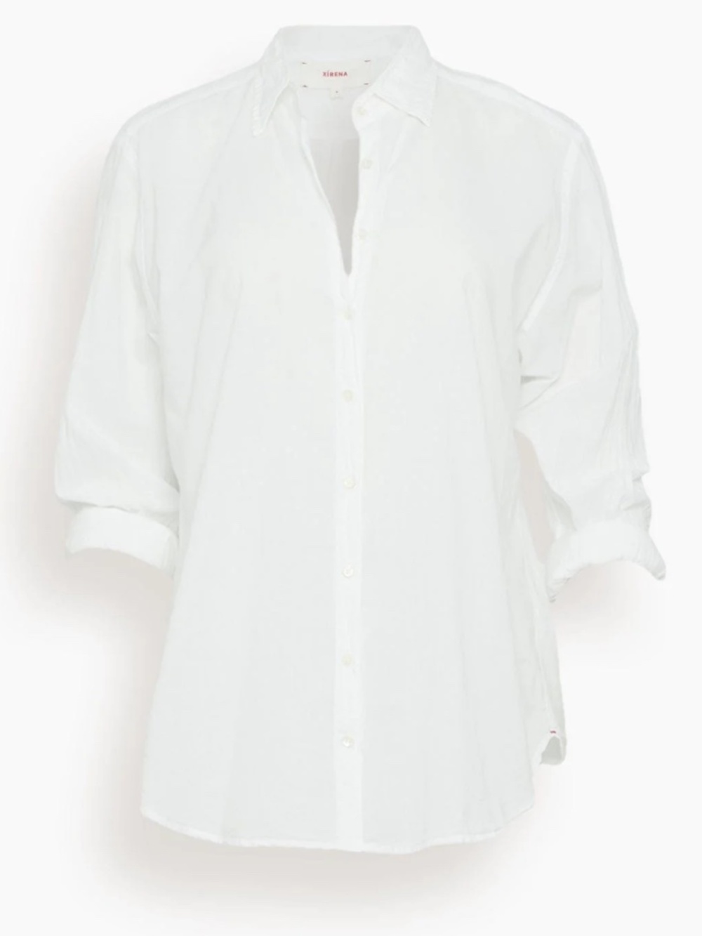 XIRENA WHITE BEAU 100% COTTON BUTTON DOWN OLD MONEY VIBE